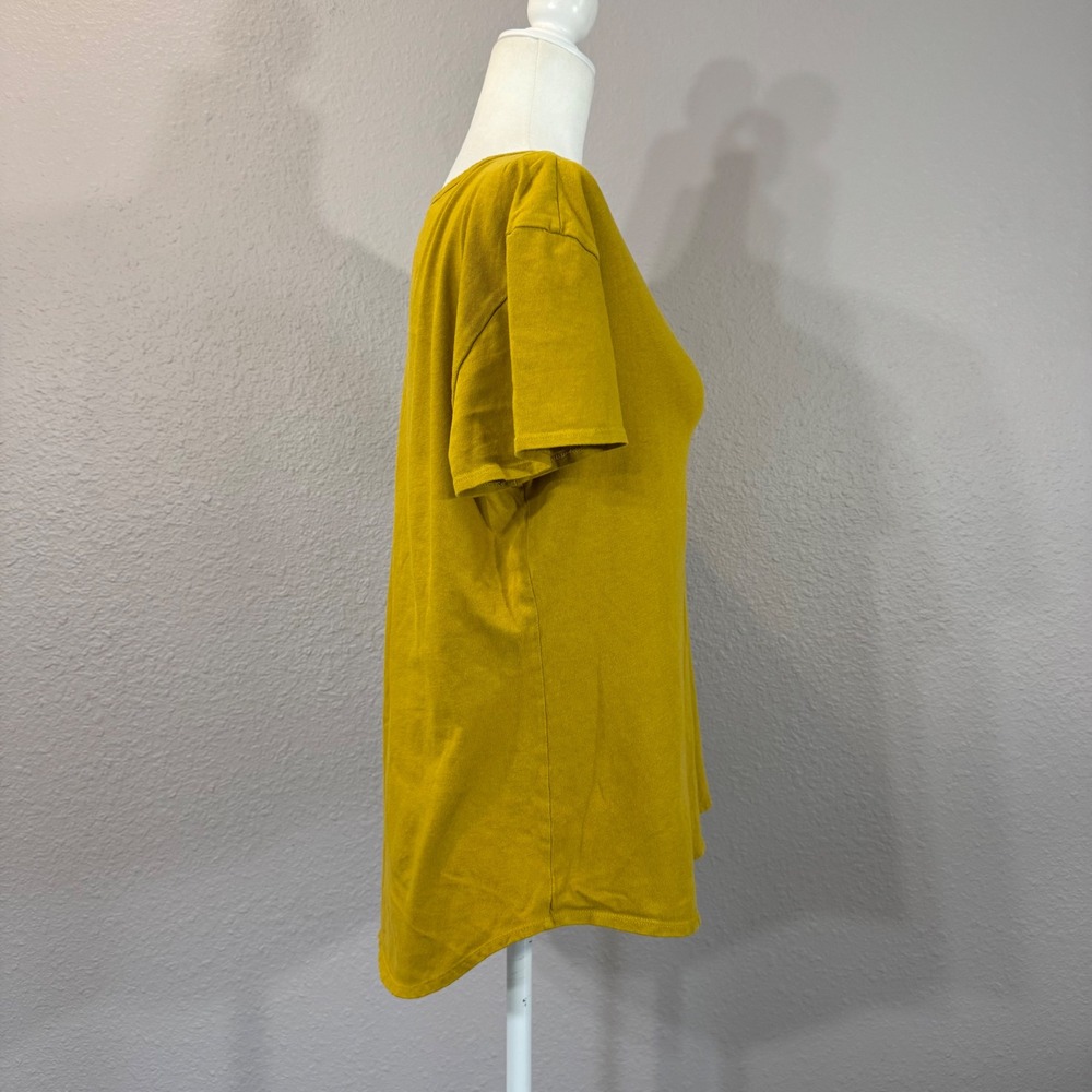 The North Face Women's Size L Gold Short Sleeve Cotton Crew‎ Neck T-Shirt A8338 - Picture 9 of 9